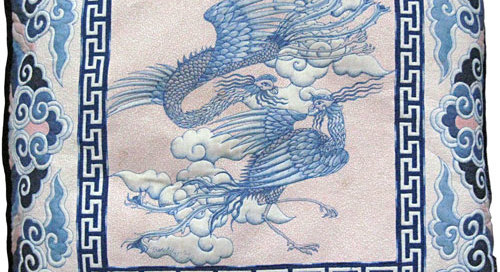 chinese cranes pillow