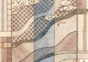 waves counterpane drawing