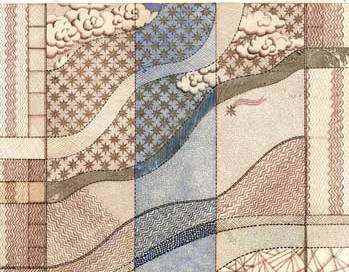 waves counterpane drawing